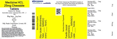 Meclizine HCl 25mg Chewable Tablets (5172c 1000g Rm 14386 06 20)